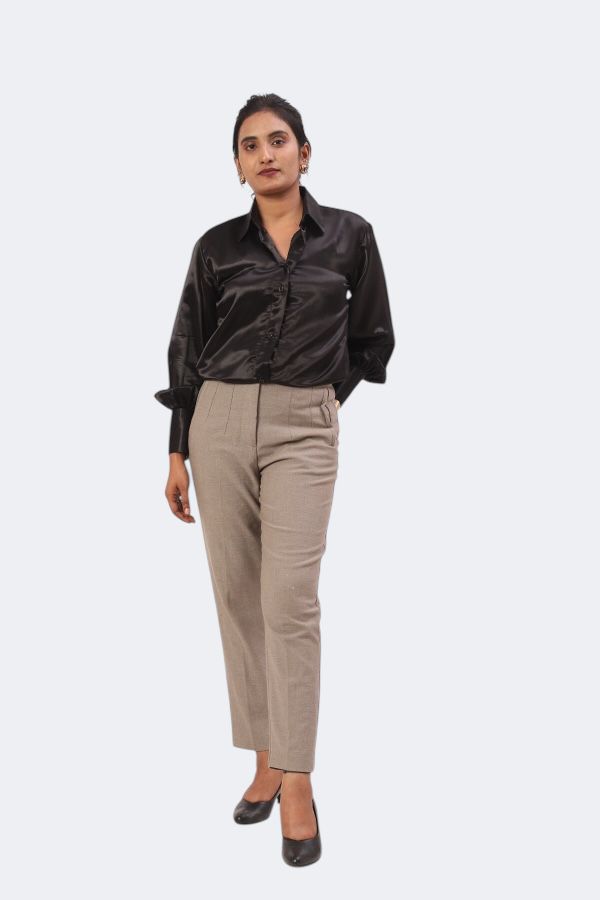 Classic Black oversized Satin Shirt