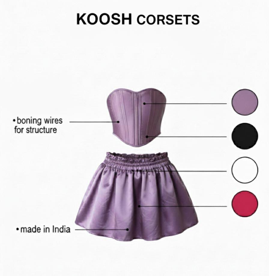 Lavender Satin Corset Mini Dress