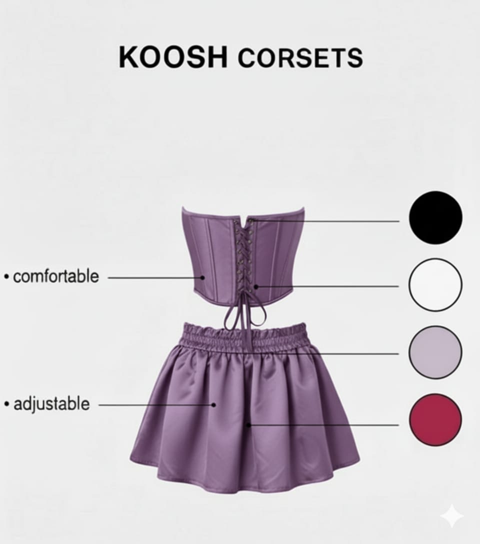 Lavender Satin Corset Mini Dress