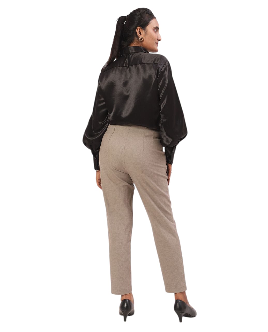 Classic Black oversized Satin Shirt