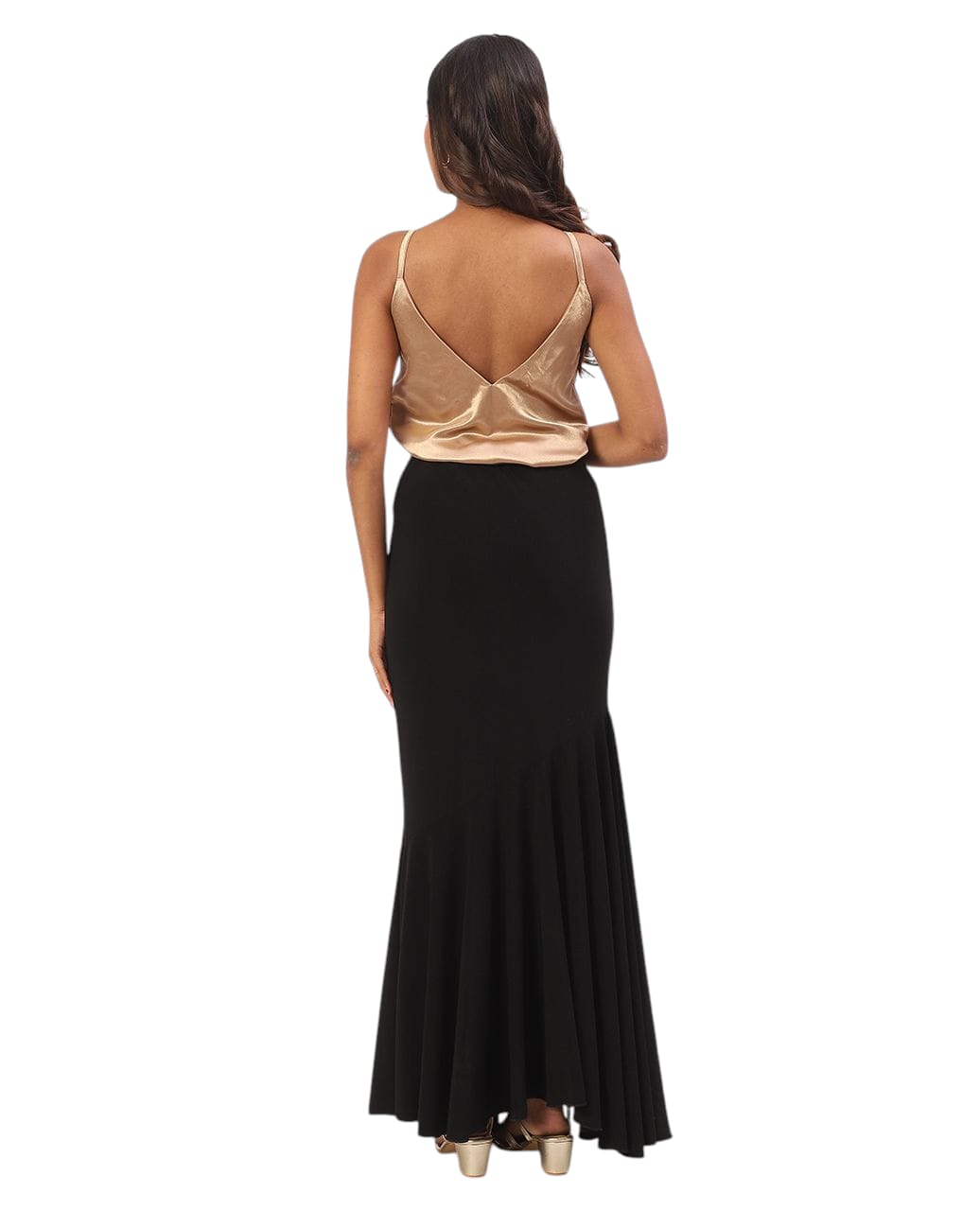 Cowl Neck Top Champagne Color