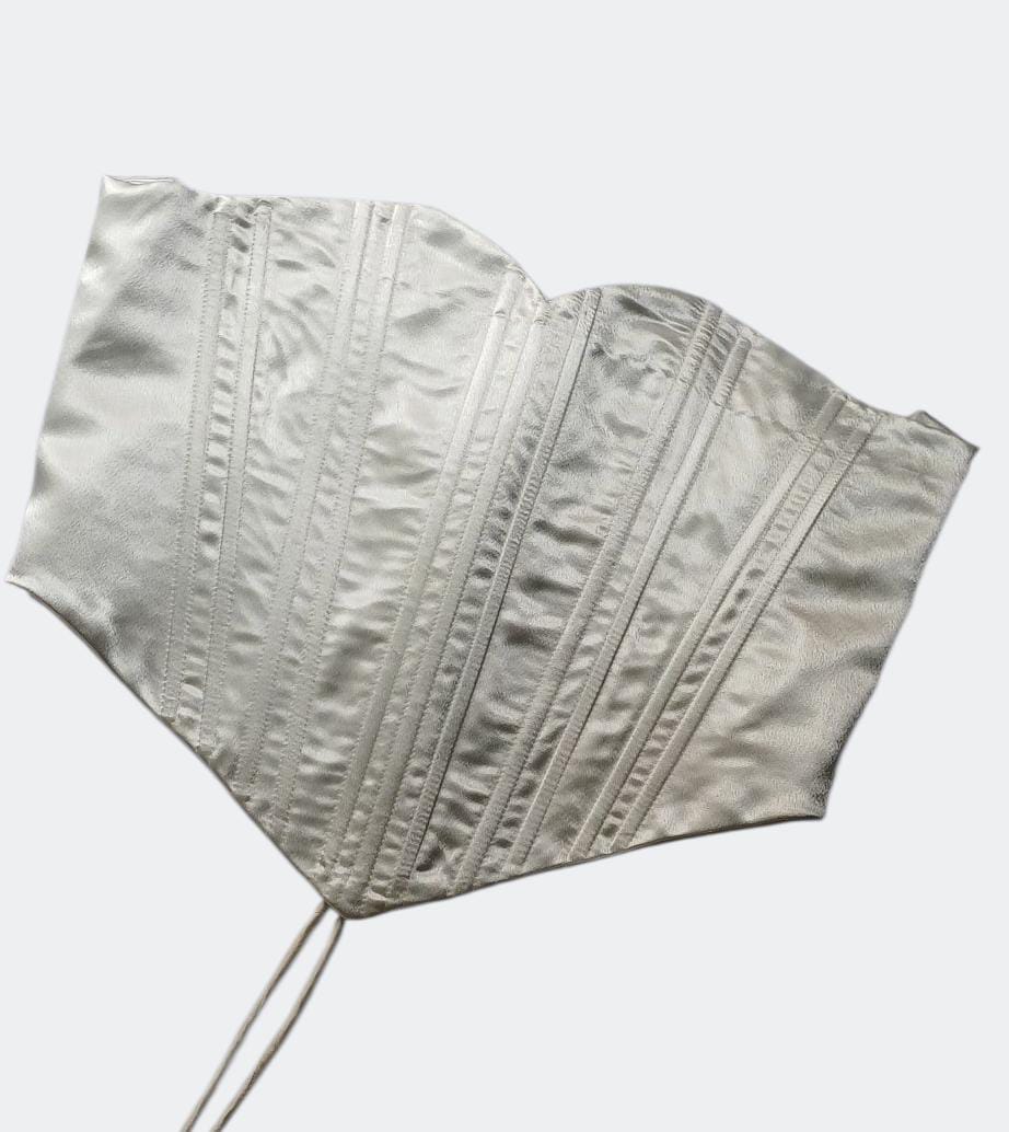 Ivory Corset Fit & Flare Dress